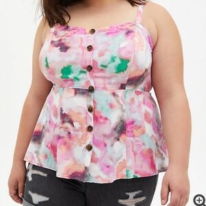 🆕MULTI WATERCOLOR TWILL FIT & FLARE TANK